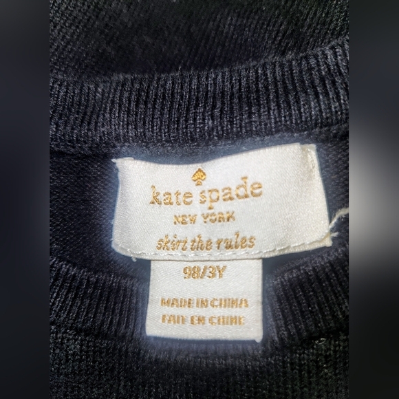 Kate Spade New York Ma Chérie Toddler Black Sweater Sizes 3Y - Picture 9 of 14
